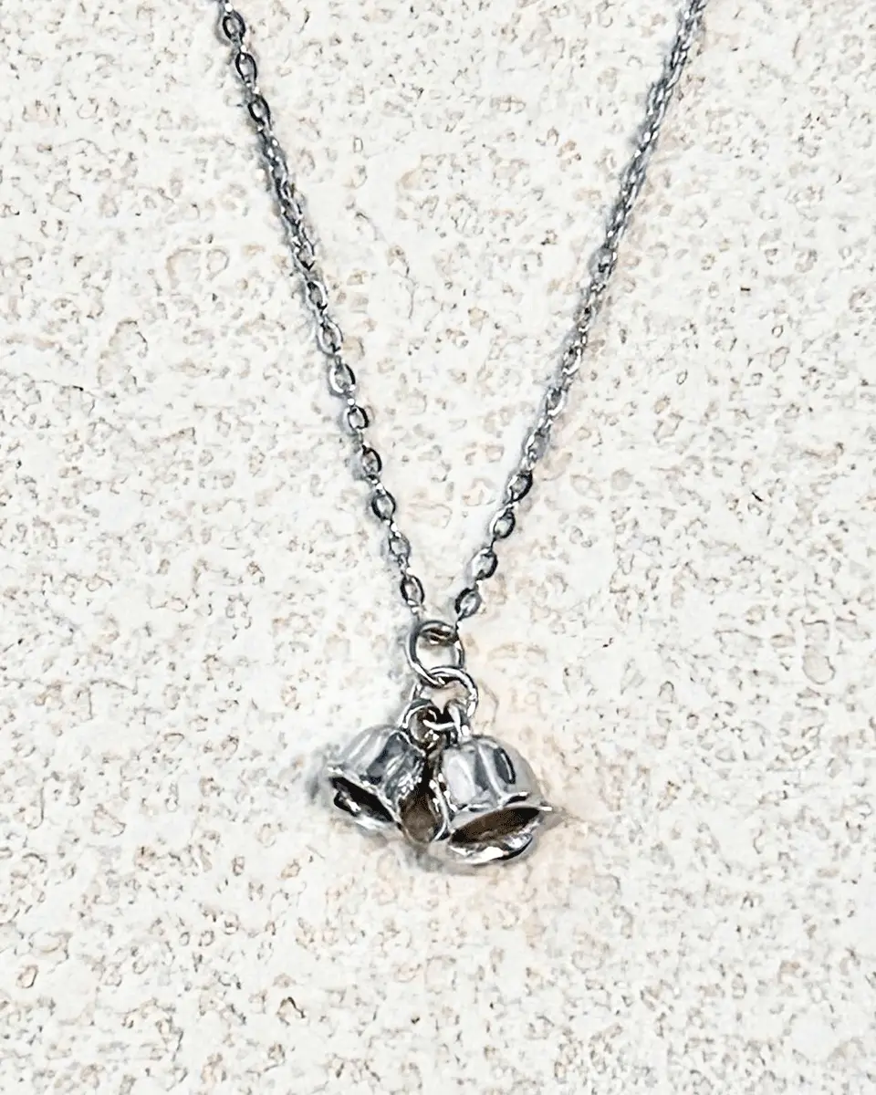 Sterling silver lily of the valley pendant necklace