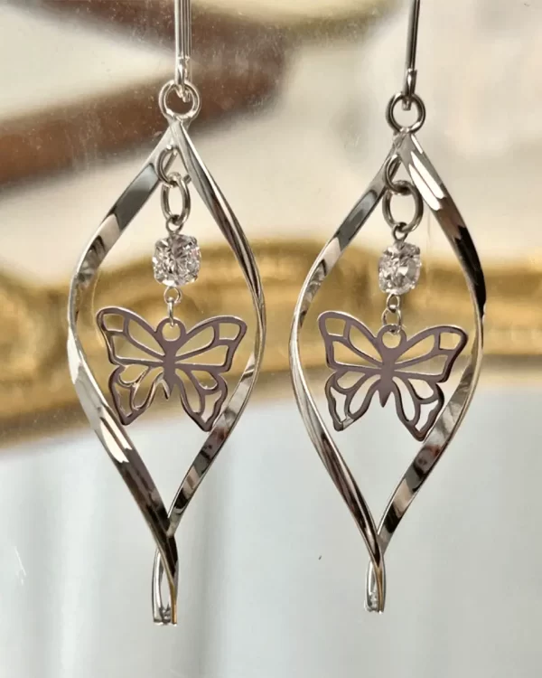 Sterling silver butterfly earrings