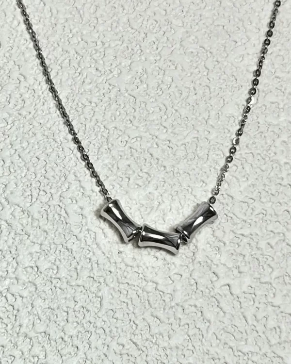 Sterling Silver bamboo necklace