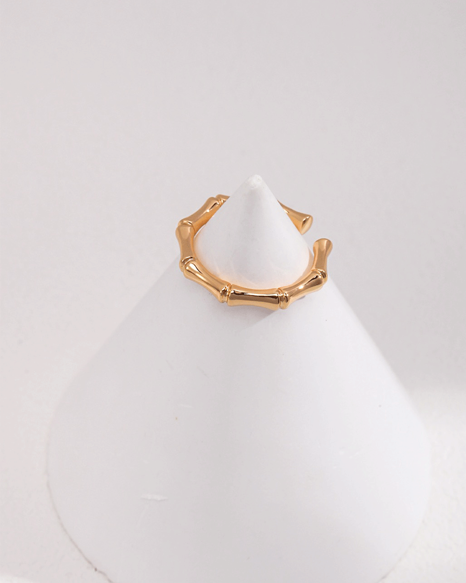 silver-plated 18k gold ring