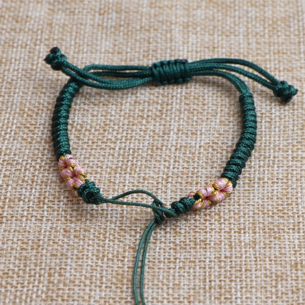 Semi-finished rope bracelet carrying strap peach blossom knot wearable