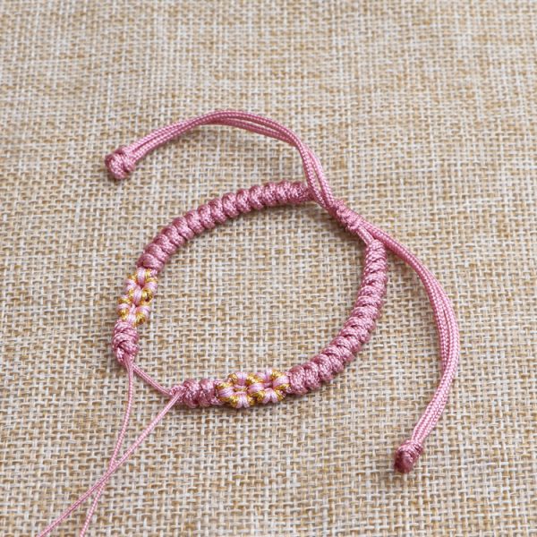 Semi-finished rope bracelet carrying strap peach blossom knot wearable