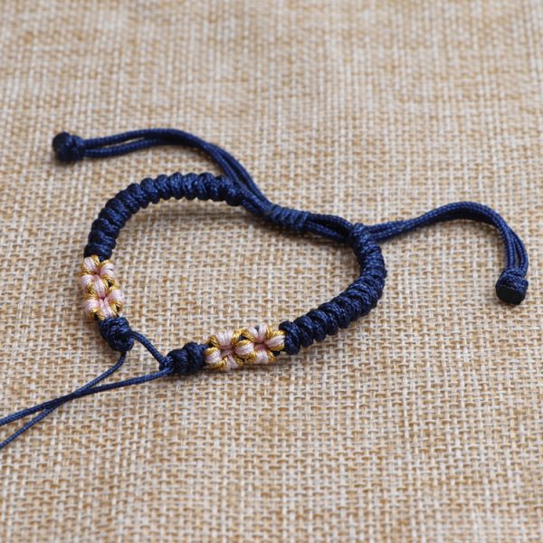 Semi-finished rope bracelet carrying strap peach blossom knot wearable