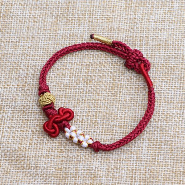 red woven-rope Bracelet wrist chain Wenchang knot good luck gift