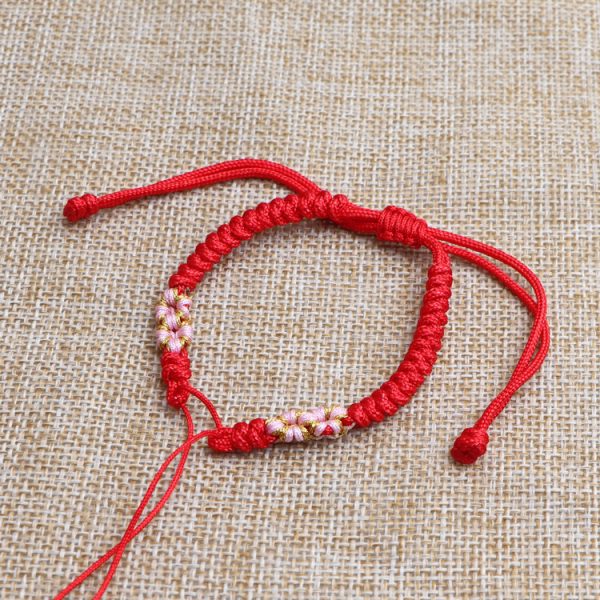 Semi-finished rope bracelet carrying strap peach blossom knot wearable