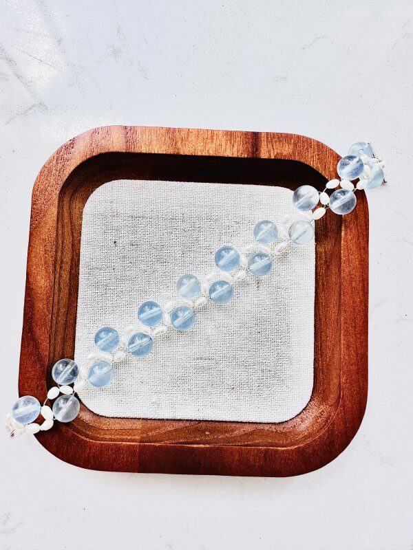 Aquamarine&pearl Bracelet Diy