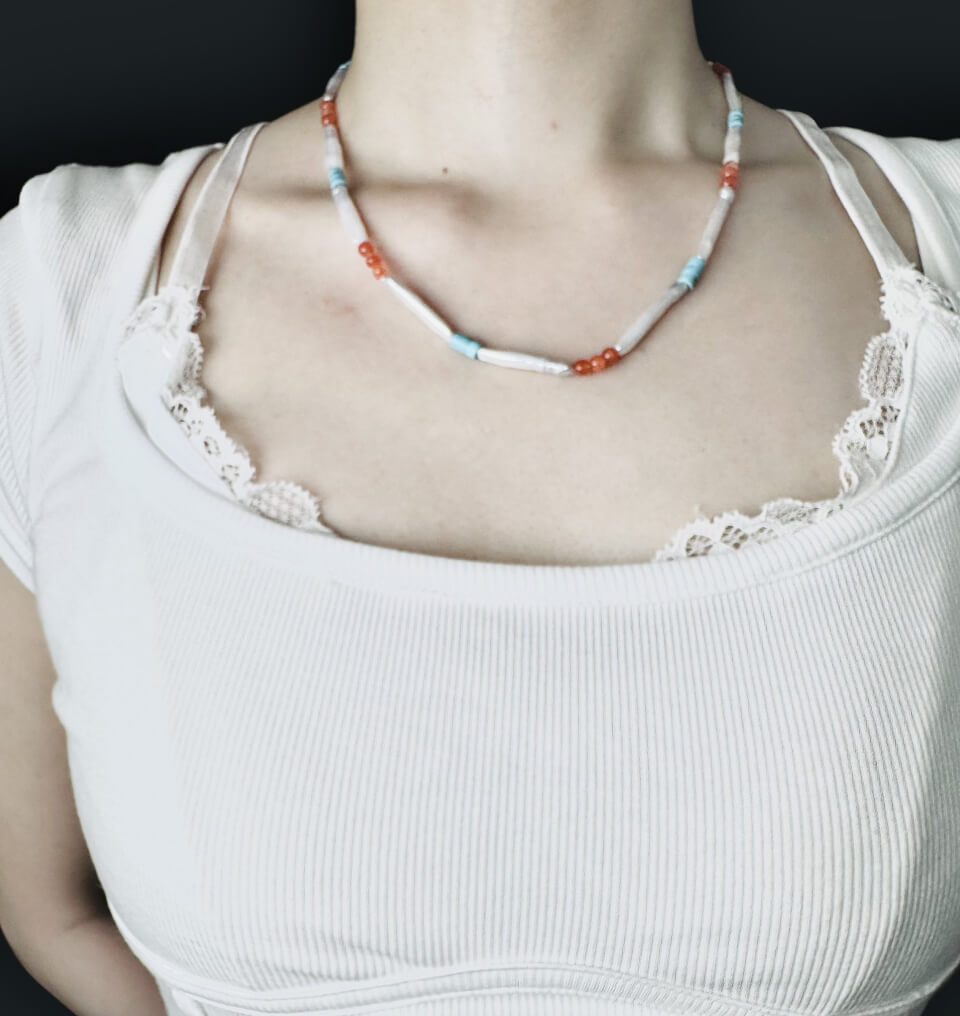 Baroque&south Red&calaite Necklace Handcraft