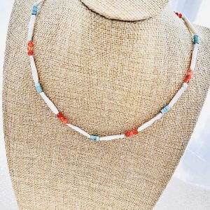 Baroque&south Red&calaite Necklace Handmade