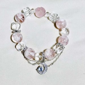 pink snowflake phantom crystals bracelet diy