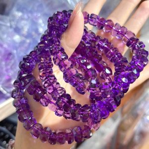 The Power of Crystal Energy: Understanding Chakra and Crystal Healing--simple Brazilian amethyst bracelet