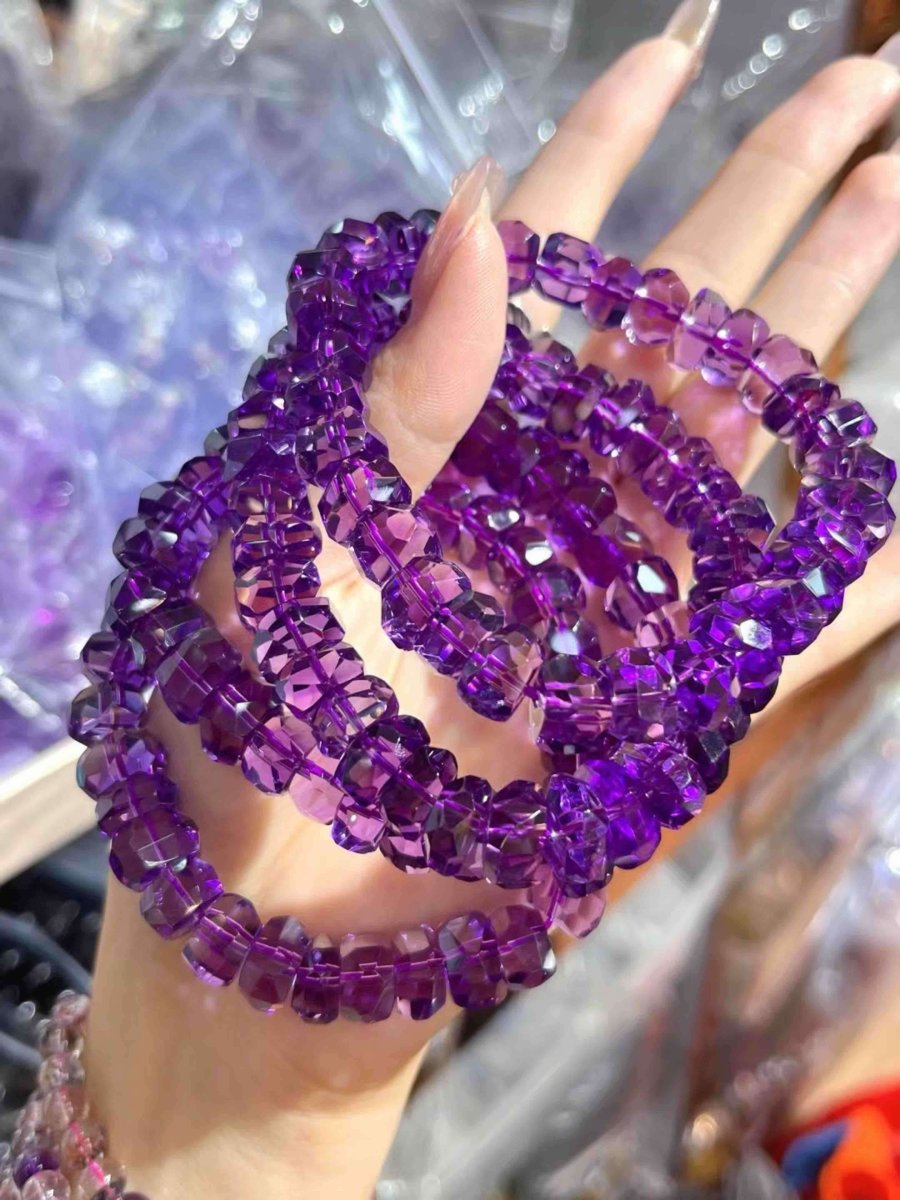 The Power of Crystal Energy: Understanding Chakra and Crystal Healing--simple Brazilian amethyst bracelet